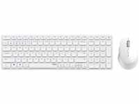 Rapoo 00217386, Rapoo Hama 9700M Tastatur Maus enthalten QWERTY Deutsch Weiß