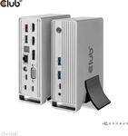 Club 3D - Dockingstation - USB-C - VGA, 2 x HDMI, DP - GigE - 120 Watt