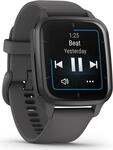 Garmin Venu Sq 2 - 40 mm - Dunkelgrau - intelligente Uhr mit Band - Silikon - Shadow