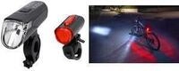 FISCHER FAHRRAD Fahrradbeleuchtung Set TWIN-60/30/15 LED Schwarz (50565)