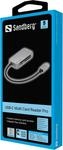 Sandberg USB-C Multi Card Reader Pro - Kartenleser (MMC, SD, xD, TransFlash, microSD,
