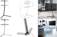 LogiLink - Bodenst&auml;nder f&uuml;r TV / Bildschirm (V-Base) - Aluminium, Stahl - Bright