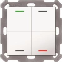 MDT BE-TAL5504.01 Taster Light 55 4fach RGB-W Reinwei&szlig; gl&auml;nzend Neutral