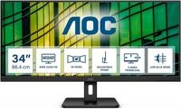 AOC U34E2M - 86,40cm (34) WQHD Monitor, 100 Hz, 4 ms, Adaptive Sync (3440x1440,