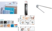 tesa Handtuchhalter EKKRO, zweiarmig, verchromt inkl. Klebel&ouml;sung, Befestigung durch