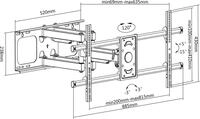 equip - Wandhalterung f&uuml;r Plasma/LCD/TV (neig- und schwenkbar) - Stahl - Schwarz -