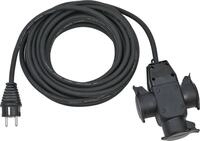 Brennenstuhl 1167810301 Verl&auml;ngerungskabel 10 m 3 AC-Ausg&auml;nge Outdoor Schwarz
