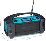 Medion MD 43320 DAB+ Baustellen-Radio blau / schwarz (50074398)