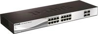 D-Link Web Smart DGS-1210-20 - Switch - 16 x 10/100/1000 + 4 x Gigabit SFP - Desktop,