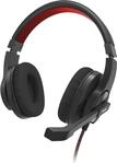 Hama HS-USB400 V2 - Headset - ohrumschlie&szlig;end - kabelgebunden - USB-A - Schwarz, Rot