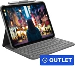 Logitech Slim Folio - Tastatur und Folioh&uuml;lle - kabellos - Bluetooth LE - QWERTY -