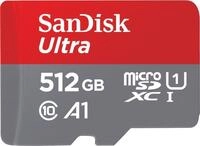 SanDisk microSDHC Ultra 512GB (UHS-1/Cl.10/100MB/s) + Adapter, Tablet (00215485)