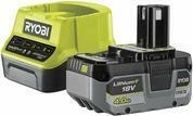 RYOBI Akku-Starter-Set RC18120-140X 18V 4Ah, ONE+ Akku-System, Lithium-Ionen-Akku 