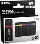 Emtec USB 2.0 K100 16GB P10 USB-Sticks 10 St&uuml;ck (ECMMD16GK102P10)