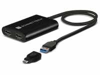 Sonnet USB3-DHDMI, Sonnet USB3-DHDMI Videokabel-Adapter USB Typ-A 2 x HDMI Schwarz