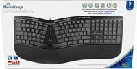 MediaRange ergon. Multimedia-Tastatur 124 Ta. Scr-Rad schw. (MROS120)