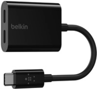 Belkin Connect Audio + Charge - USB-C auf USB-C Kopfh&ouml;rer-/Ladeadapter - Audio/USB -