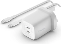 Belkin Dual Netzladeger&auml;t 65W PD USB-C + 2m Kabel WCH013vf2MWH-B6 (WCH013VF2MWH-B6)