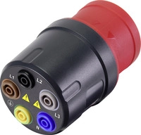 VOLTCRAFT Messadapter [CEE-Stecker 16 A 5polig - Buchse 4 mm] VMA-3L 16 Dunkel-Grau,