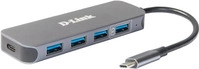 D-Link DUB-2340 - Hub - 4 x SuperSpeed USB3.0 + 1 x USB-C (Spannungsversorgung) -