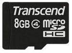 Transcend - Flash-Speicherkarte - 8GB - Class 4 - microSDHC (TS8GUSDC4)