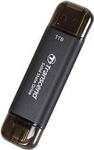 Transcend ESD310C - 256 GB - USB Typ-A auf USB Typ-C - USB 3.2 Gen 2x2 - 1050 MB/s -