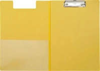 Maul 2339213, MAUL Klemmbrett-Mappe, DIN A4, mit Folien&uuml;berzug, gelb aus Karton mit