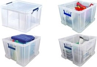 Fellowes Aufbewahrungsbox ProStore, 48 Liter, transparent transparent klar, aus