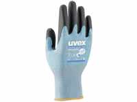 Uvex 6008406, Uvex 60084 Fabrik-Handschuhe Schwarz - Blau Karbon - Elastan - Polyamid