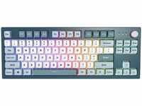 Montech MK87FY, Montech TKL Freedom Tastatur USB US Englisch Schwarz - Weiß (MK87FY)