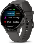 Garmin Venu 3S - 41 mm - Pebble Gray - intelligente Uhr mit Band - Silikon -