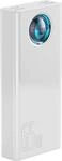 Externer Akku Baseus Amblight 30000 mAh, 4xUSB, USB-C, 65 W - Wei&szlig; (PPLG000102)