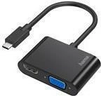 Hama 2in1 - Videoschnittstellen-Converter - HDMI / VGA / USB - USB-C (S) bis HD-15