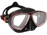 Cressi - Prisma - Tauchmaske - Farbe: Schwarz/Rot