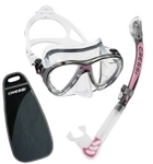 Cressi - Big Eyes Evolution & Alpha Ultra Dry - Kombi-Set - Farbe: Clear/Pink