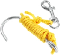 Riffhaken mit Metall-Karabiner und Leine
