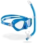 Cressi - Moon + Top Schnorchel-Kombiset Junior - 7 bis 15 Jahre - Farbe: Blau