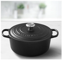 Le Creuset Signature Br&auml;ter rund 24 cm schwarz, Emaille dunkel 24147260752