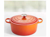 Le Creuset Signature Bräter 26 cm rund ofenrot, Emaille hell 24147260929