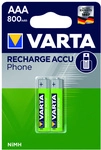 Varta Batterie T398/BLISTER 2 MICRO-ACCU 1,2V 800MAH 58398101402
