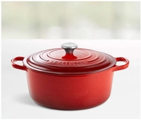 Le Creuset Signature Br&auml;ter 28 cm rund kirschrot, Emaille hell 24147260998