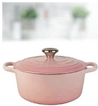 Le Creuset Signature Br&auml;ter 24 cm rund Shell Pink, Emaille hell 21177247774430