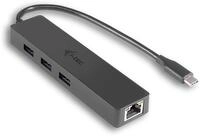 ITEC i-tec Advance USB-C Slim Passive HUB 3 Port + Gigabit Ethernet Adapter