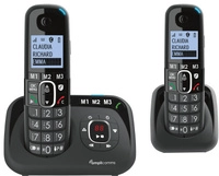 Amplicomms BigTel 1582 Duo schnurloses DECT Telefon mit Gro&szlig;tasten und AB ATL1423358