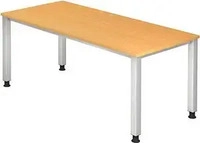 Hammerbacher QS19/6/G, Hammerbacher Schreibtisch Serie QS19 4-Fu&szlig; eckig (BxTxH)