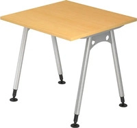 Hammerbacher AS08/6/S, Hammerbacher Schreibtisch AS08 A-Fu&szlig; (BxTxH) 80x80x68-76cm