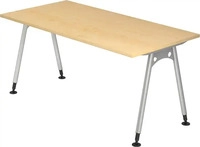 Hammerbacher AS16/3/S, Hammerbacher Schreibtisch AS16 A-Fu&szlig; (BxTxH) 160x80x68-76cm