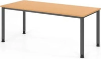 Hammerbacher HS19/6/S, Hammerbacher Schreibtisch Serie HS19 4-Fu&szlig; Rund (BxTxH) 180 x