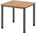 Hammerbacher HS08/R/S, Hammerbacher Schreibtisch Serie HS08 4-Fu&szlig; Rund (BxTxH) 80 x