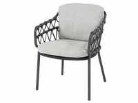 4 Seasons Dining Chair Calpi , Edelstahl anthrazit / Rope. Auflagen 100% Polypropylen